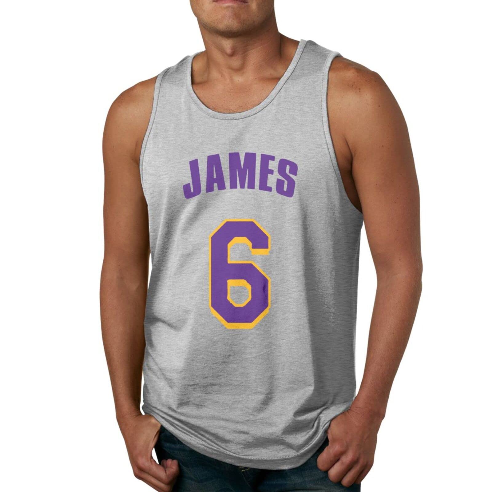 James Basketball 6 Men's Athletic Tank Top - Breathable Workout Shirt for Summer Training, Gym, Running & Bodybuilding - Lightweight Performance Vest for Sports & Fitness