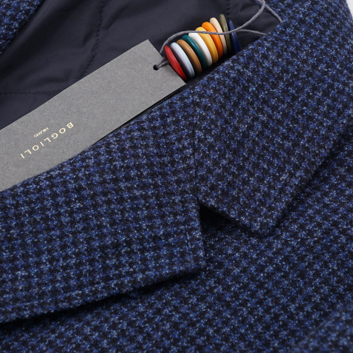 Boglioli Men's Wool Blazer with Quilted Lining - Premium Slim Fit Sport Coat for Business, Office & Formal Occasions