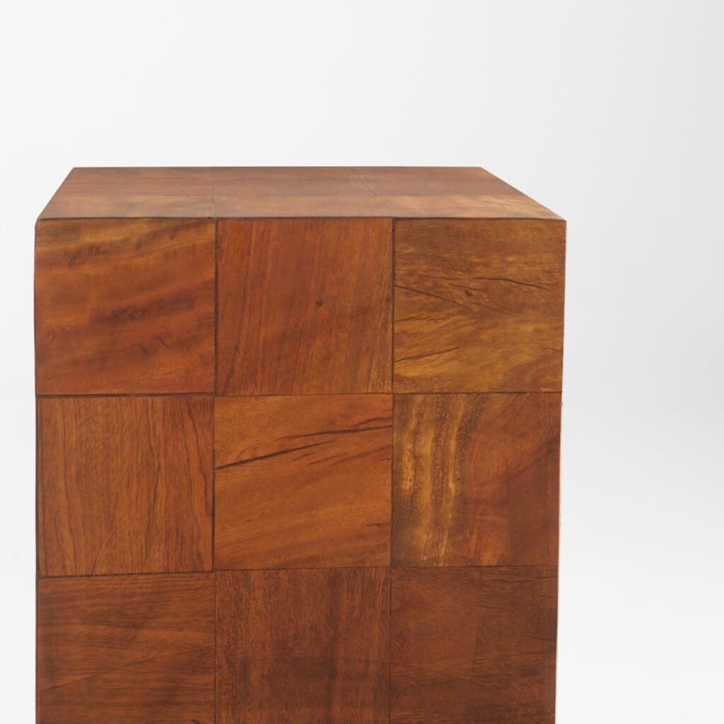 Cyan Design 11606 Halma Pedestal - Solid Oak Wood Small Accent Table for Living Room, Bedroom & Entryway Decor