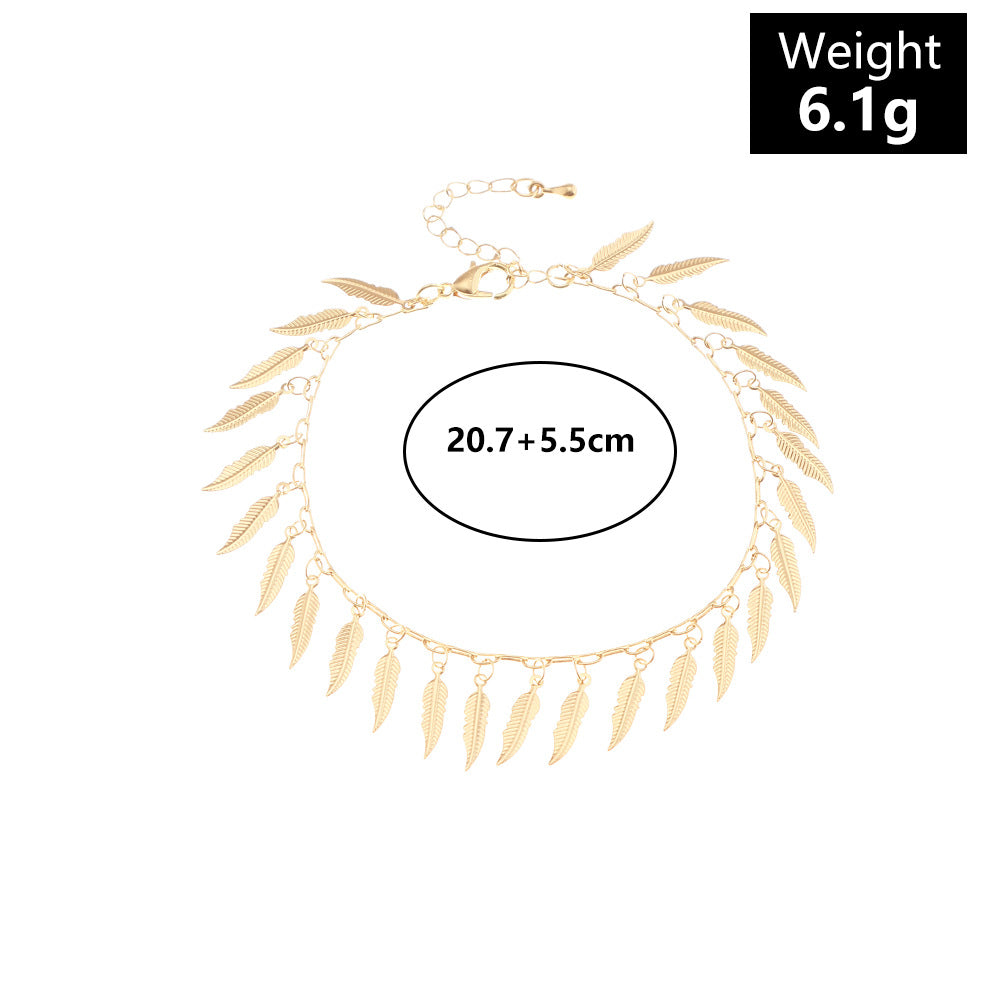 Shell Leaf Fashion Pendant Women's Sandals - Stylish Bohemian Beach Footwear for Summer Outings & Vacations