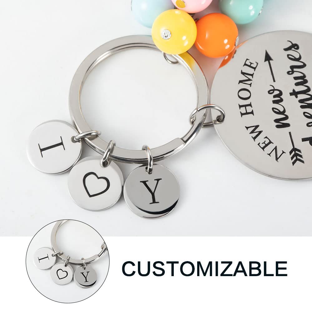 Stainless Steel Housewarming Keychain - Elegant New Home Gift for Homeowners, First Home Jewelry Present - Perfect for Housewarming Parties & Moving In Celebrations