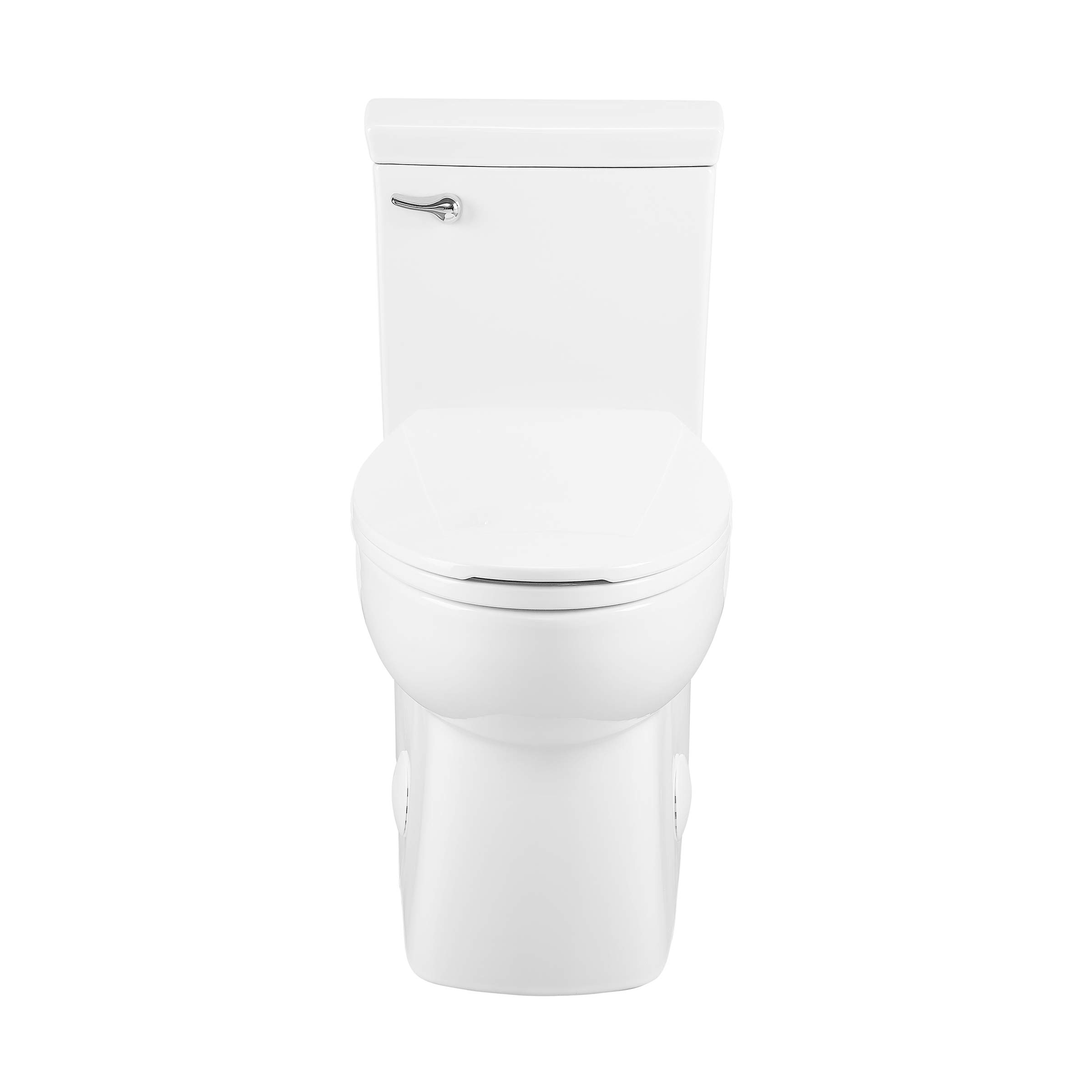 Swiss Madison SM-1T116 Classe One Piece Toilet - 1.28 GPF Water Efficient, Front Flush Handle, Glossy White - Perfect for Modern Bathrooms & Small Spaces