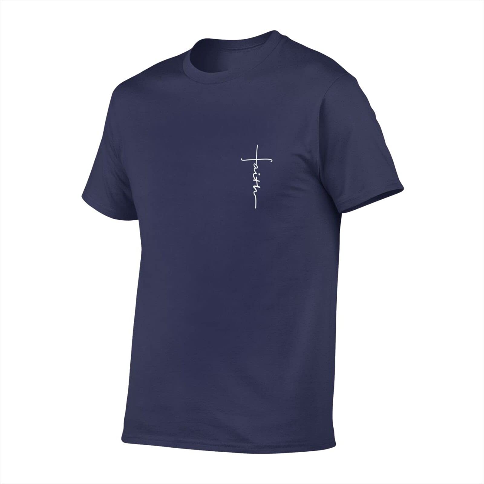 Faith Jesus Cross T-Shirt for Men - Religious Christian Graphic Tee with Short Sleeves & Crew Neck | Church, Bible Study & Worship Apparel