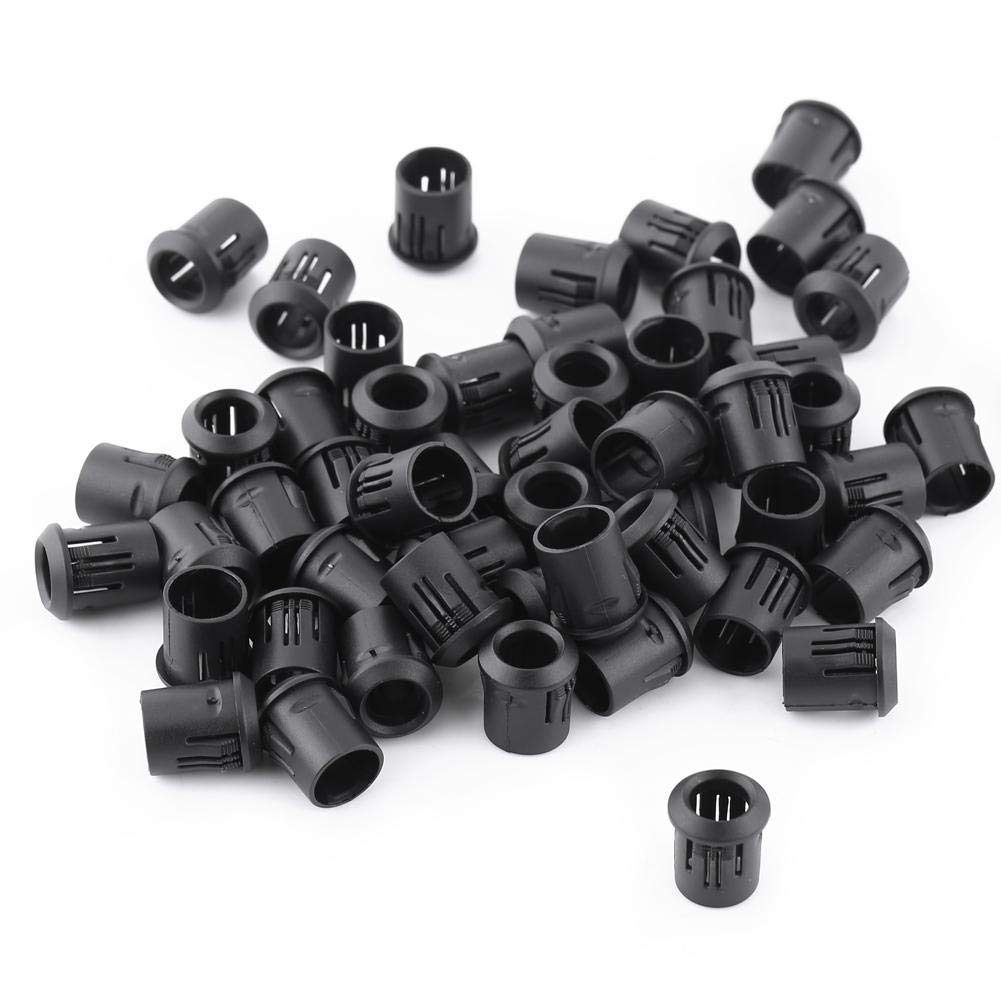 50pcs Black Plastic LED Diode Holder - Nylon Clip for Light Emitting Diode Mounting - Perfect for DIY Lighting Projects, LED Strips Installation, and Electronic Prototyping