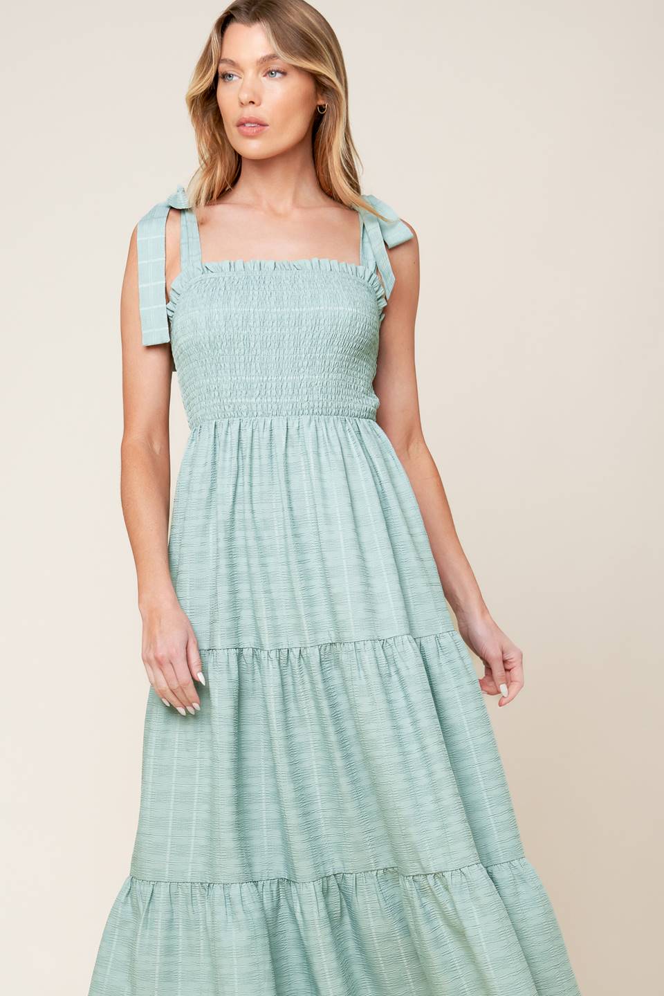 Elegant Dusty Teal Maxi Dress by Ocean Breezes | Flowy Beach Cover Up & Summer Evening Wear