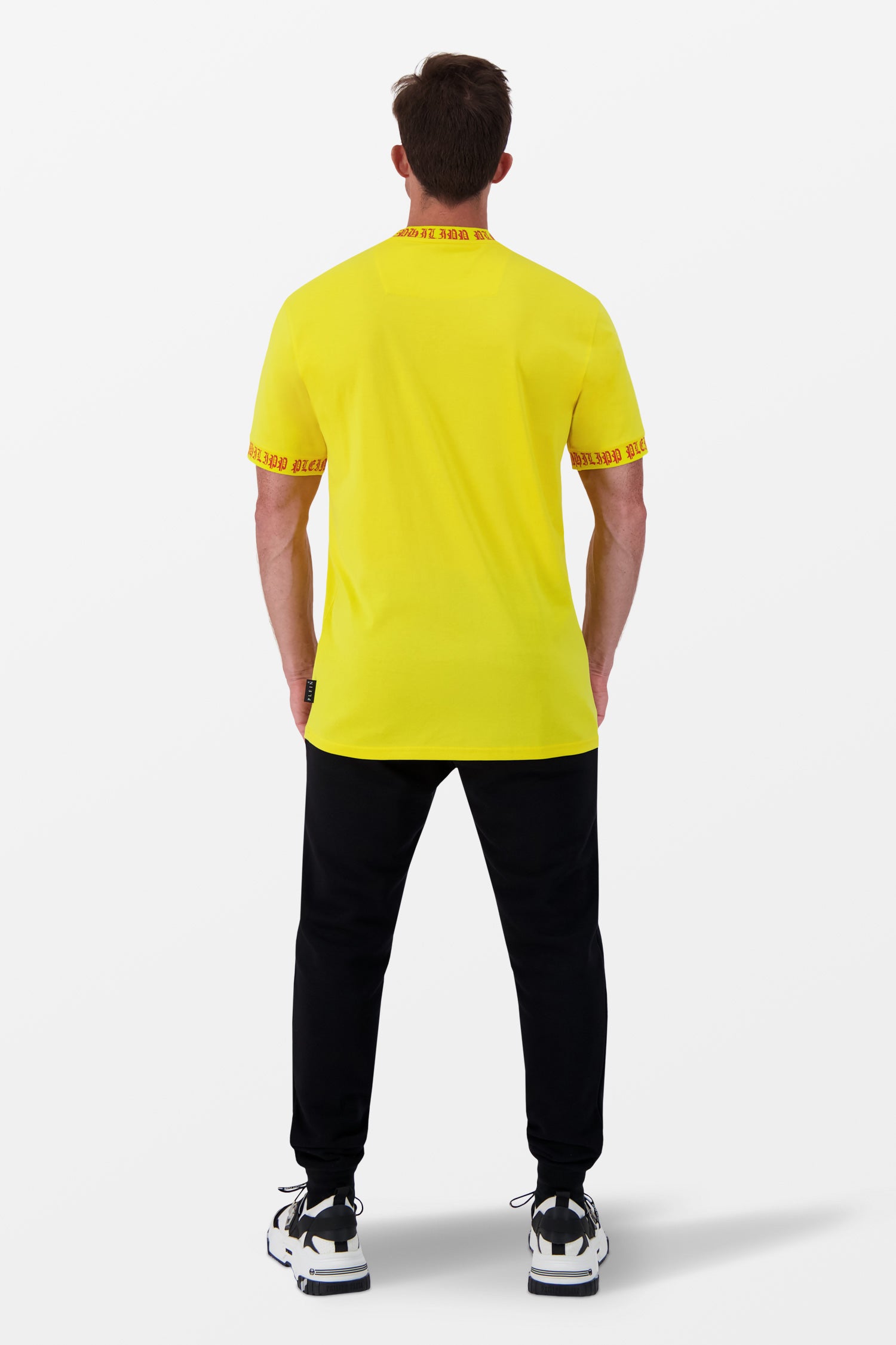 Philipp Plein Yellow Round Neck Short Sleeve T-Shirt for Men - Casual Summer Fashion Tee - Perfect for Streetwear, Beach Outings & Everyday Wear