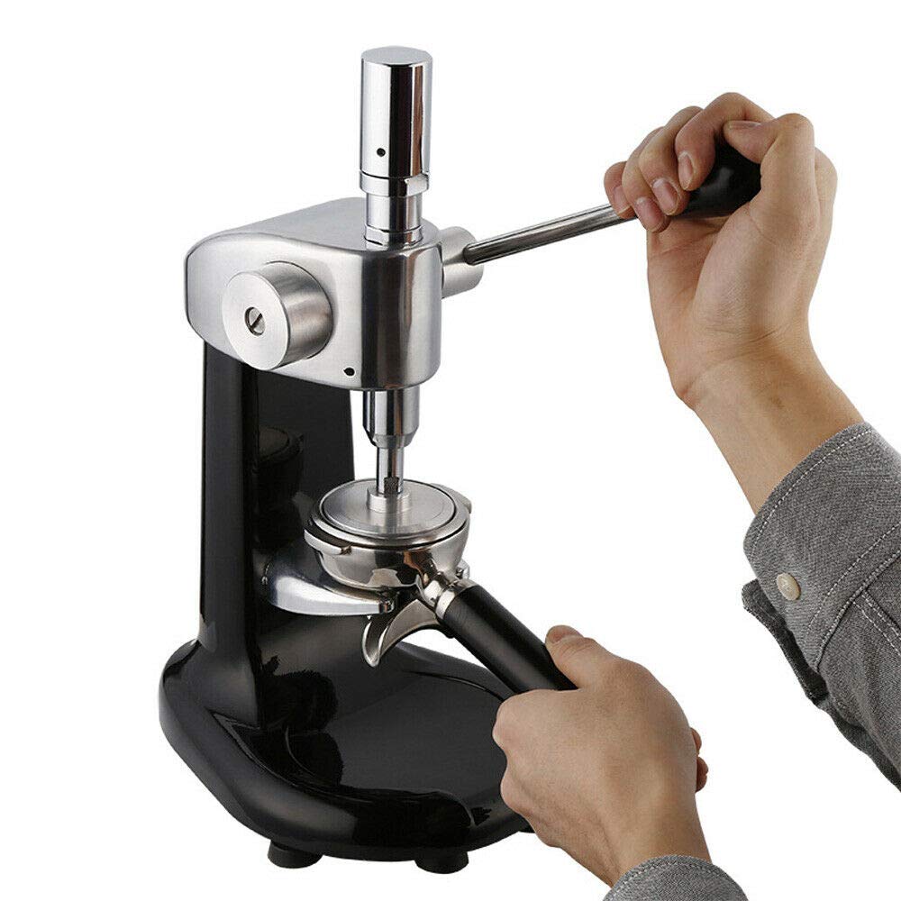 Premium 57.5mm Stainless Steel Manual Espresso Coffee Tamper - Professional Coffee Powder Press for Barista & Home Use - Perfect for Espresso Machines in Cafes & Kitchens