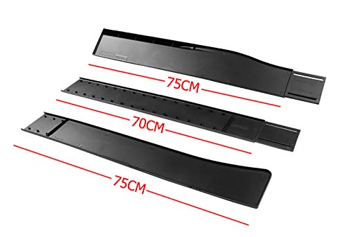 3PCS Front Bumper Body Kit Spoiler Lip + 6PCS Side Skirt Extensions Splitters Diffuser for 2015-2017 Hyundai Sonata - 86