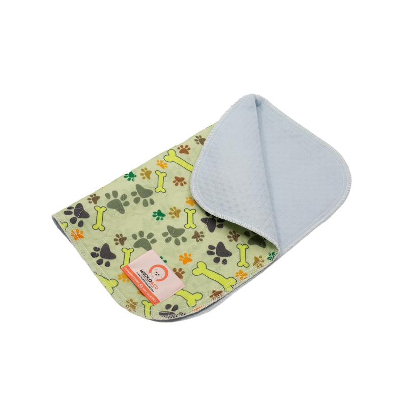 Misoko Washable Reusable Dog Pee Pads with Paw & Bone Design - Super Absorbent Puppy Training Pads for Crate, Bed & Housebreaking - Indoor/Outdoor Use for Small, Medium & Large Dogs