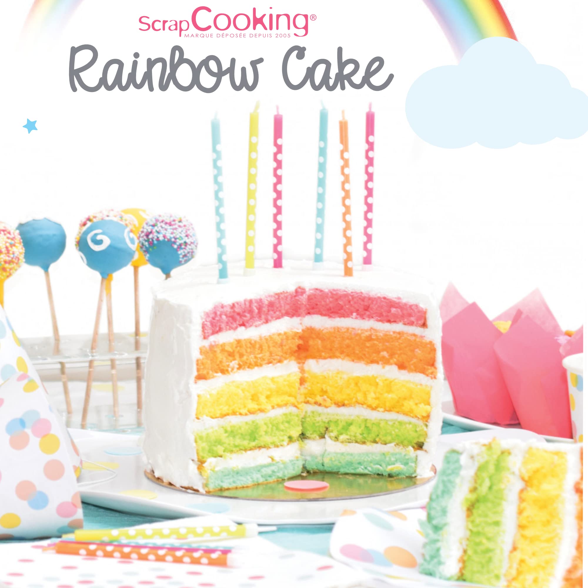 Rainbow Cake Kit - DIY Baking Kit for Kids & Adults - Fun Birthday Party Activity - Perfect for Home Baking & Celebrations