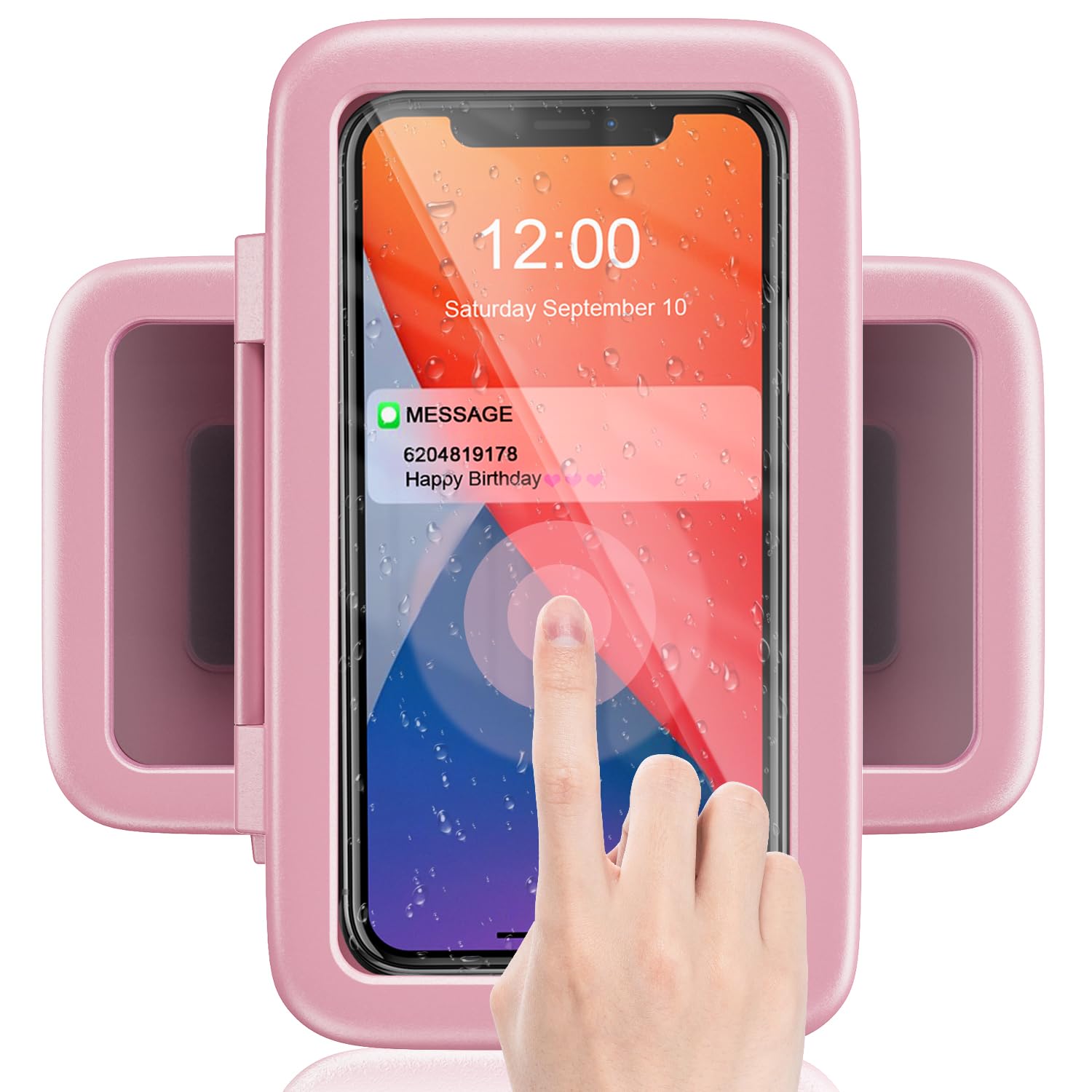 Waterproof Rotating Shower Phone Holder - 480° Adjustable Phone Stand Mount for iPhone 15/14/13/12/11 Pro Max/Plus/XS/XR (Fits up to 6.8