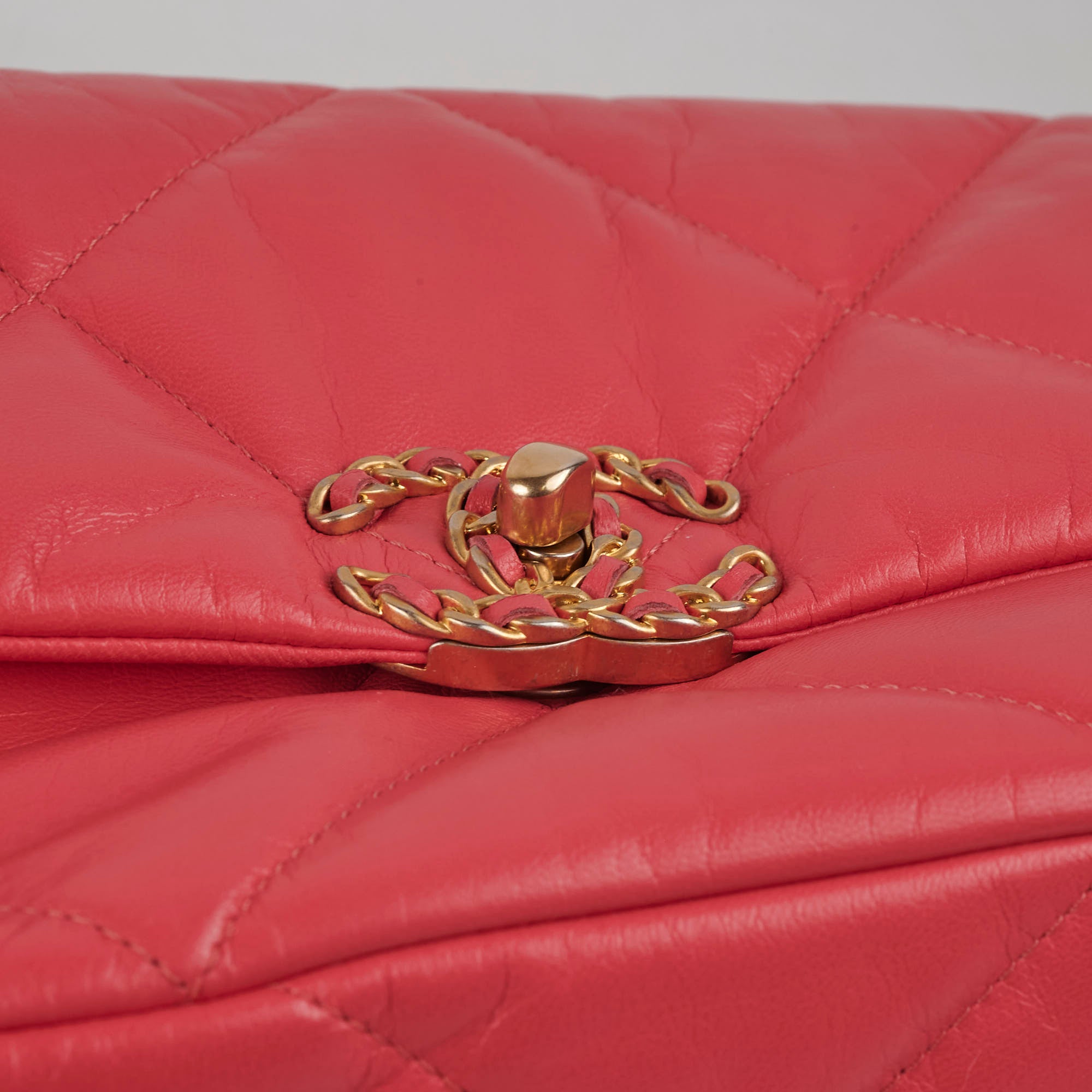 Chanel 19 Small Pink Leather Flap Bag - Luxury Designer Handbag for Women | Perfect for Date Night, Parties & Special Occasions