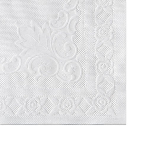 Premium Hoffmaster White Placemats Set of 6 - 10x14 Inch Elegant Table Mats for Dining, Parties & Home Decor - Washable & Durable Place Settings for Everyday Use