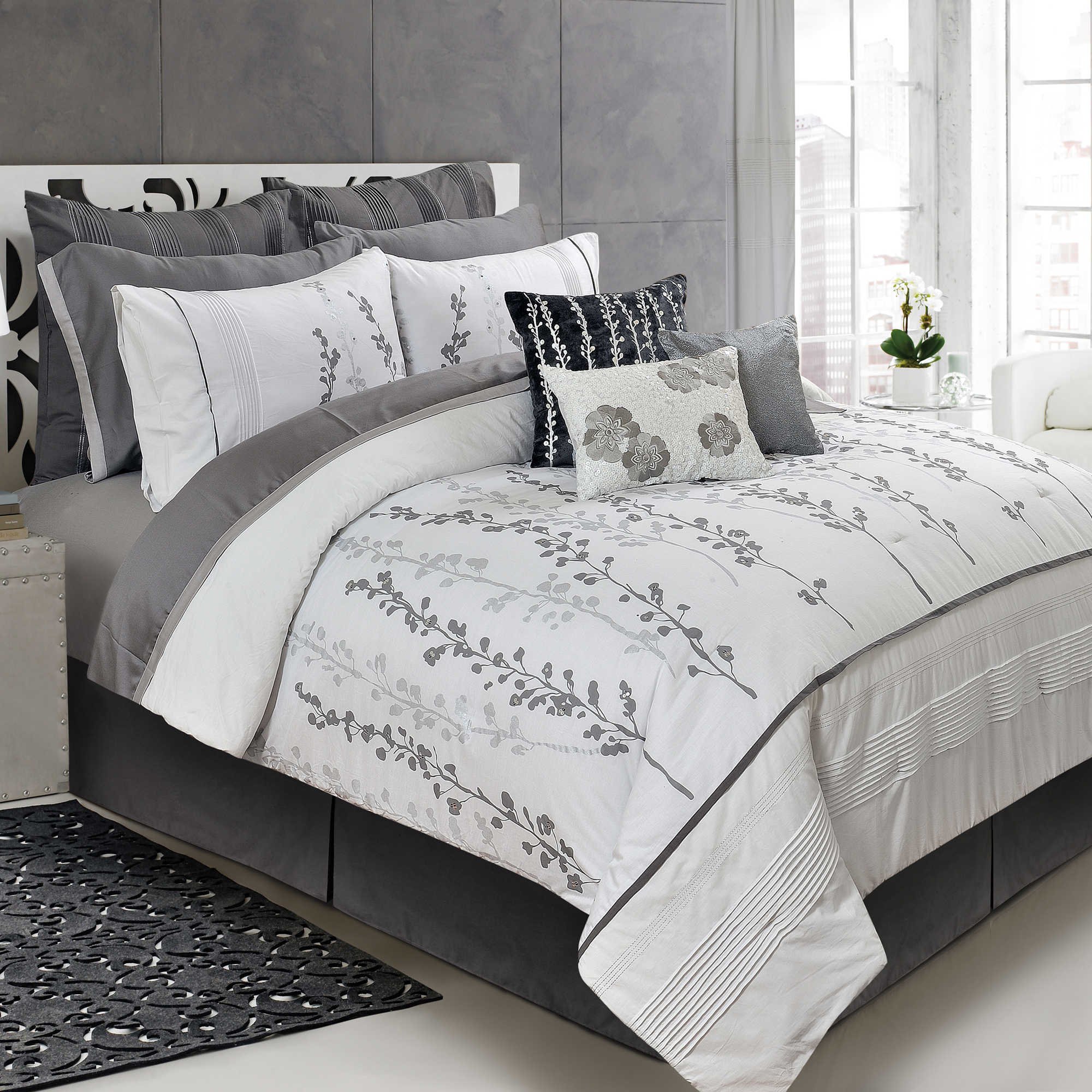 Willow Euro Sham Pillowcase - Premium Quality, Soft & Breathable - Charcoal Grey - Standard Size (26