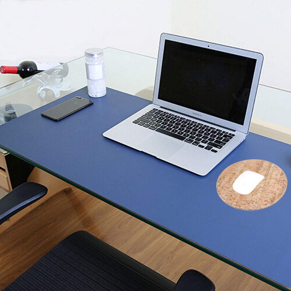 Boshiho Eco-Friendly Natural Cork Mouse Pad with Wrist Support - Ergonomic Desk Accessory for Office, Gaming & Home Computer Use