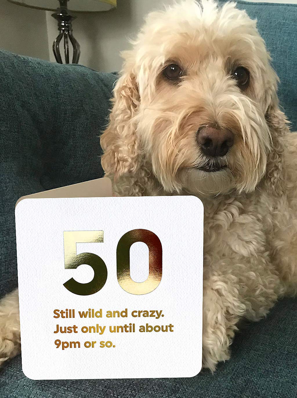 50th Birthday Card - Funny & Elegant Gold Foil Greeting Card for Milestone Celebration - Perfect for Parties, Gifts & Humorous Wishes