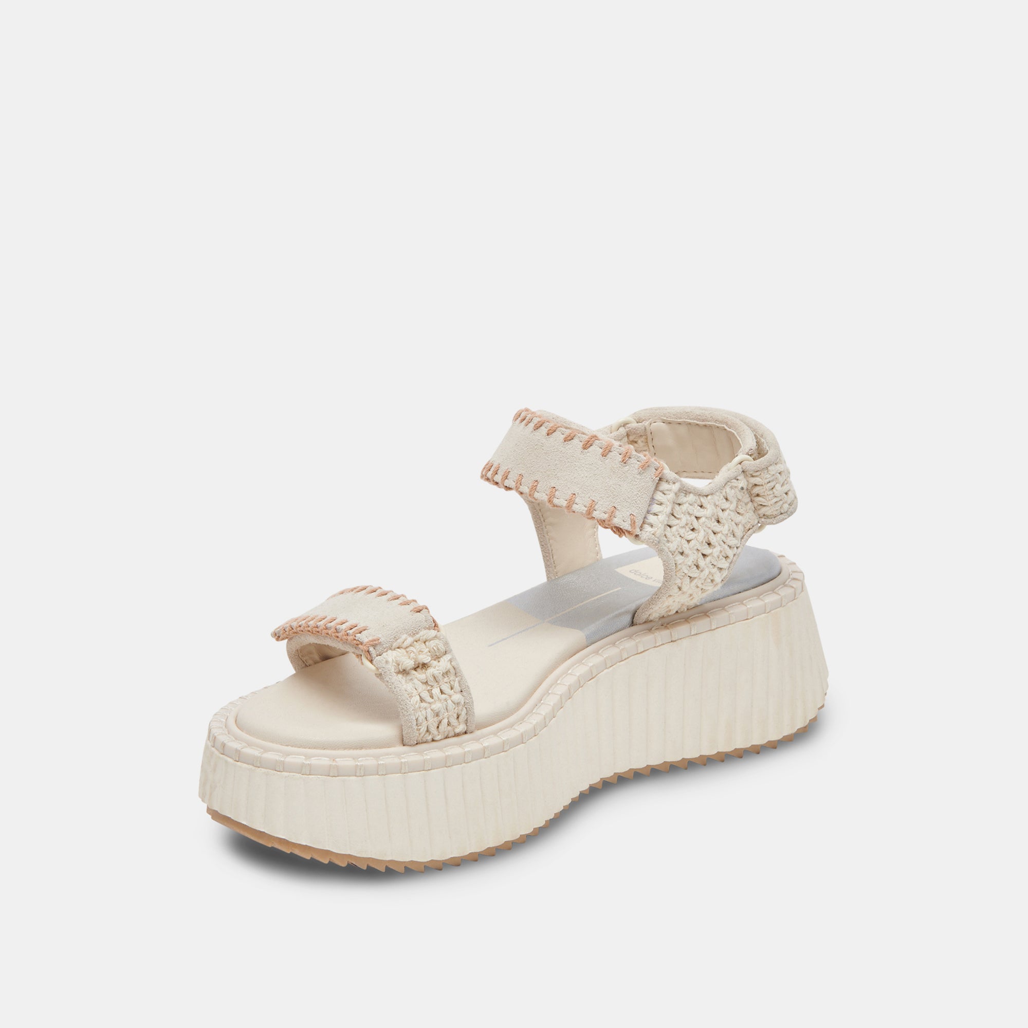 DEBRA Women's Ivory Suede Sandals - Comfortable Casual Summer Shoes for Beach, Vacation & Everyday Wear