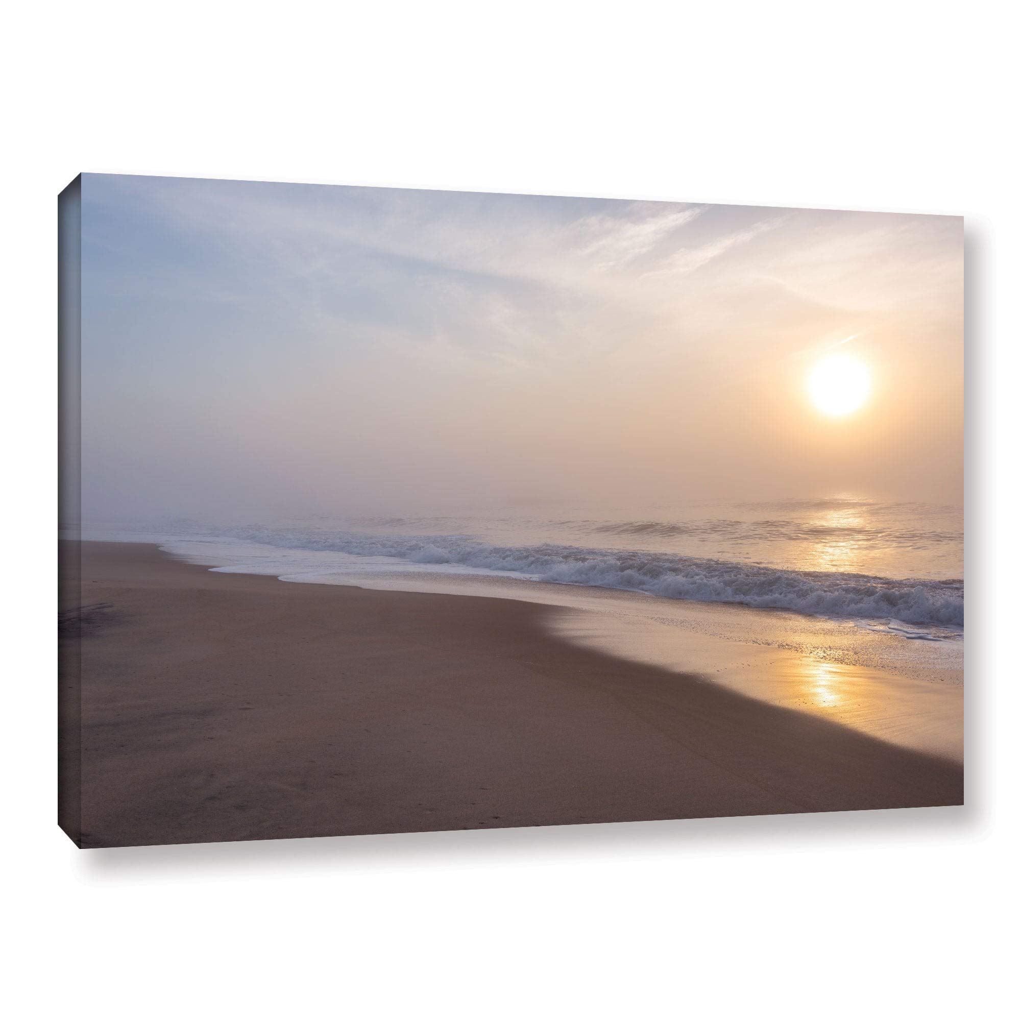 Steve Ainsworth 'Through The Fog II' 16x24 Gallery Wrapped Canvas Art Print - Modern Landscape Wall Decor for Living Room, Bedroom & Office - Ready to Hang