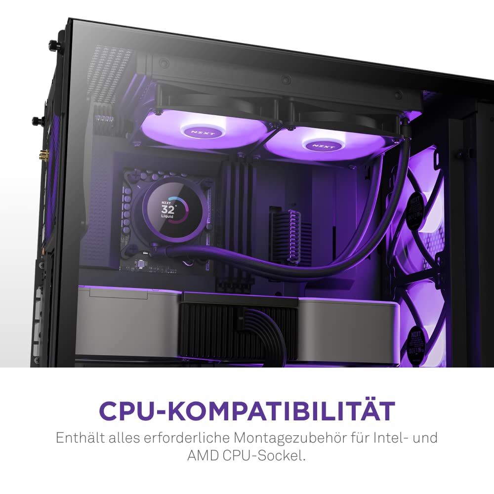 NZXT Kraken 240 RGB AIO Liquid CPU Cooler - 240mm Radiator with 1.54