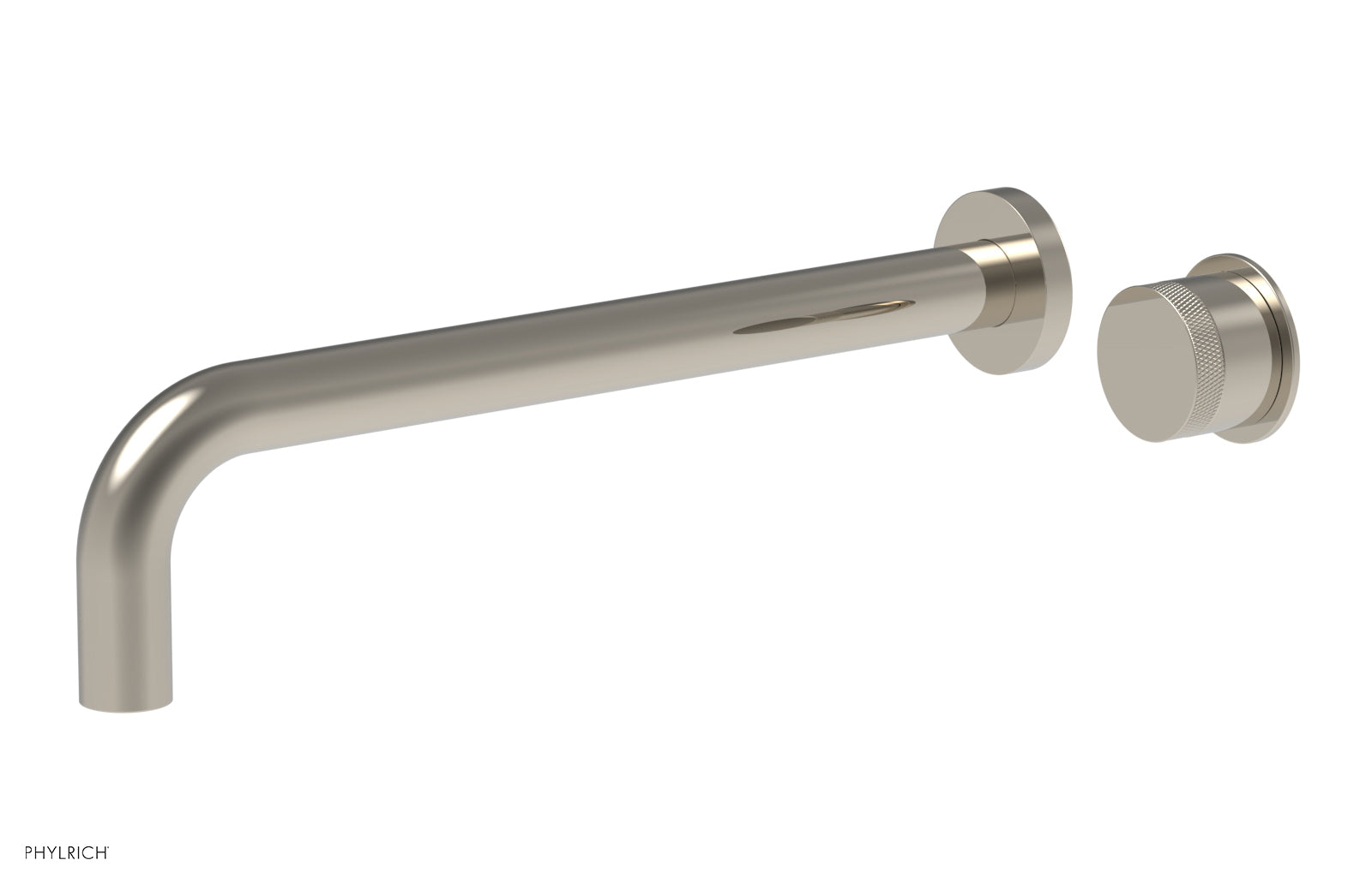 Basic II 12 Single Handle Wall Mount Lavatory Faucet Set with Knurled Handle - 230 18 12 - Perfect for Bathroom Sink, Powder Room, and Guest Bath Installation