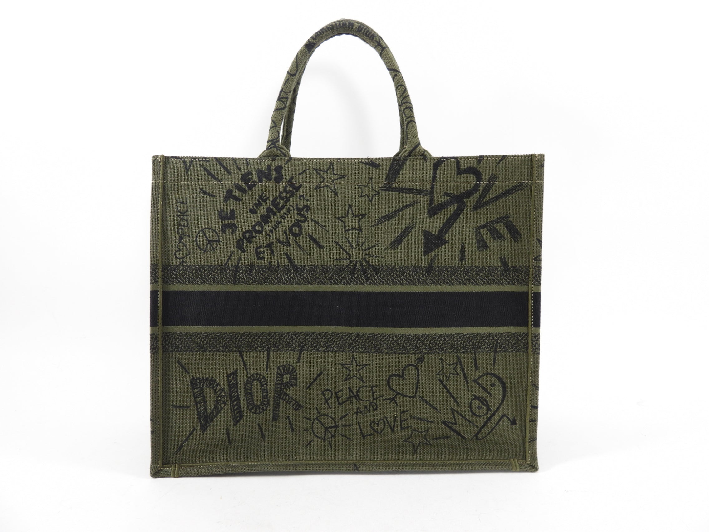 Christian Dior Dark Green Limited Edition Exclusive Book Tote Bag - Luxury Designer Handbag for Women | Perfect for Travel, Work & Everyday Use