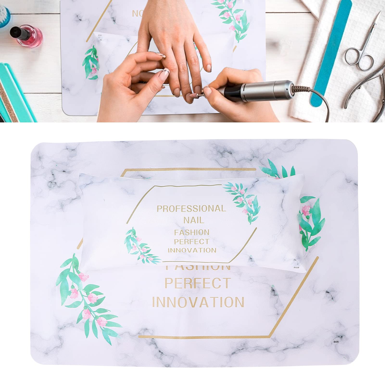 Premium Nail Armrest Pillow with Soft Mat - Durable & Comfortable for Nail Technicians, Manicure Salons & Nail Schools - Perfect for Gel, Acrylic & Nail Art Services
