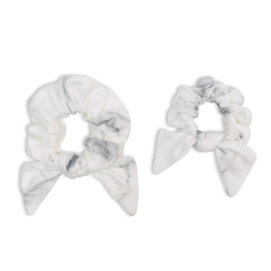 Lulujo Marble Mommy and Me Scrunchies Set - Stylish Hair Accessories for Women and Kids - Perfect for Matching Outfits, Gifts, and Everyday Wear