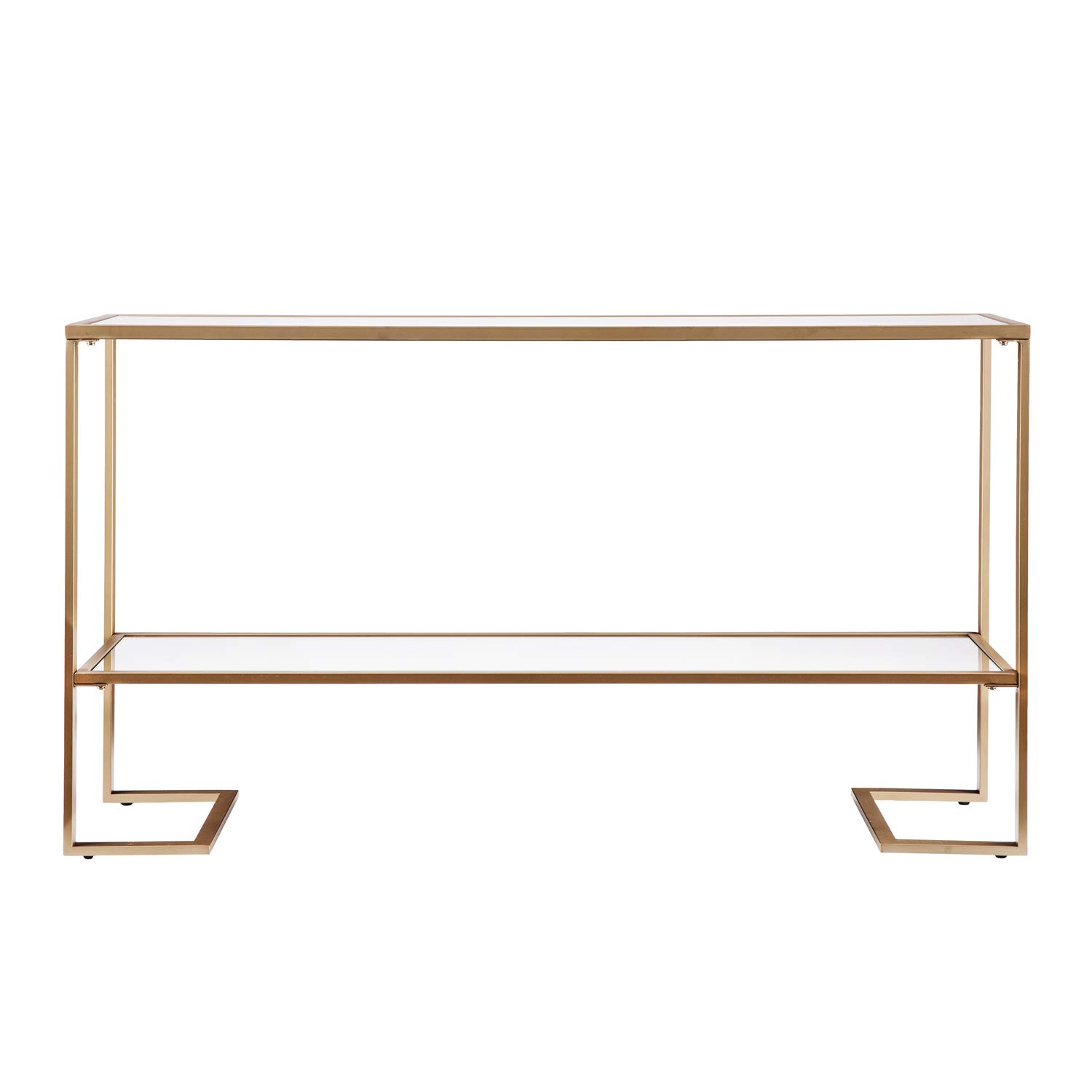 SEI FURNITURE Horten Glam Narrow Console Table - Gold Finish Entryway Table for Hallway, Living Room & Bedroom Decor