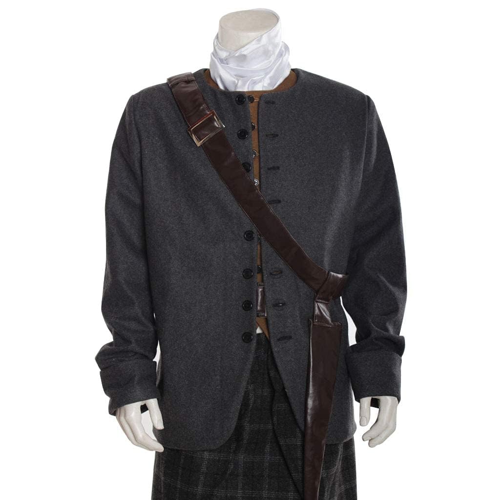 Authentic Men's Scottish Highland Dress Outfit - Jamie Fraser Cosplay Costume from Outlander TV Show | Perfect for Halloween, Renaissance Fairs & Historical Reenactments