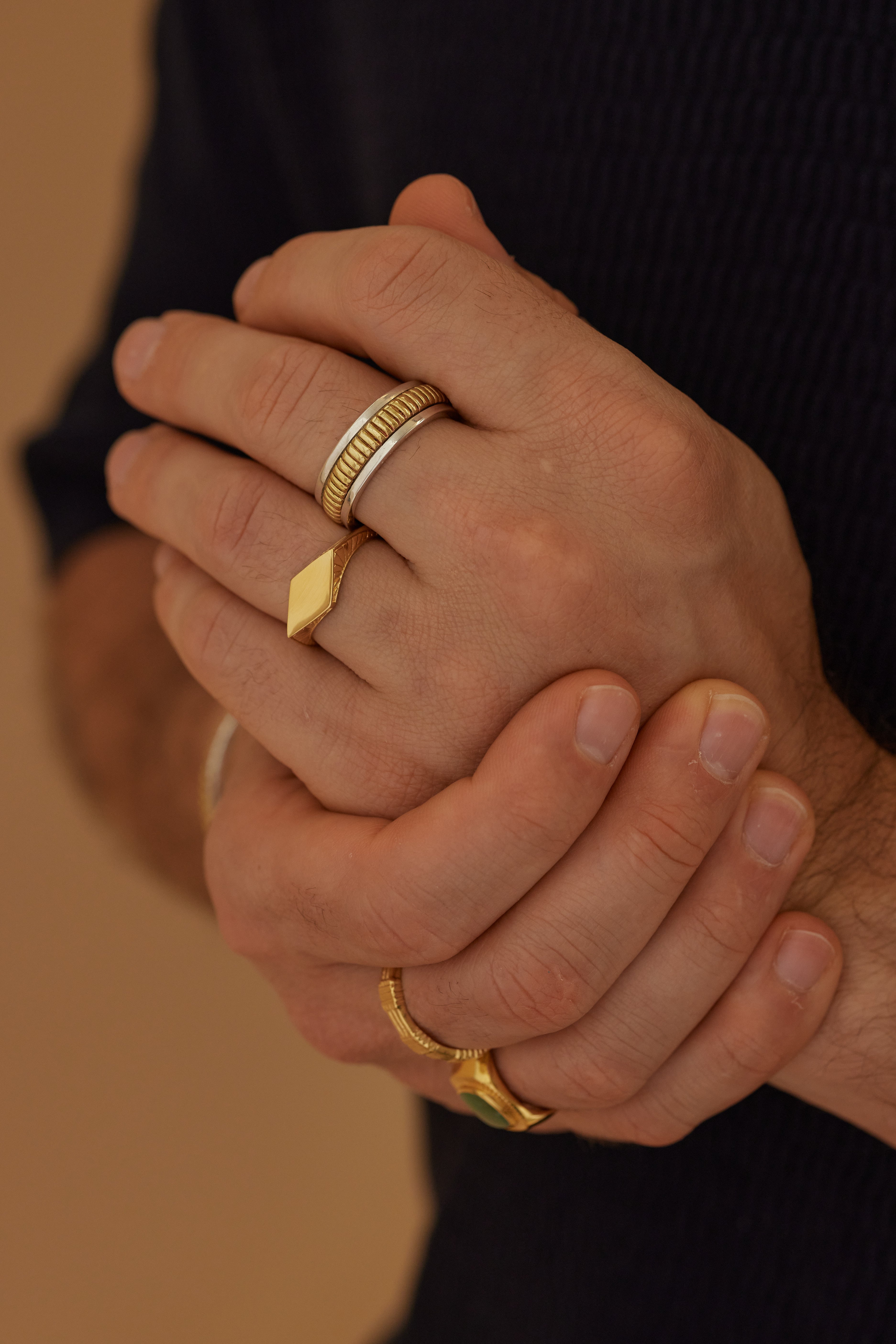 Spinner Mixed Metal Band - Durable & Stylish Unisex Ring for Everyday Wear, Gifts & Fashion Accessories | Perfect for Parties, Work & Casual Outfits