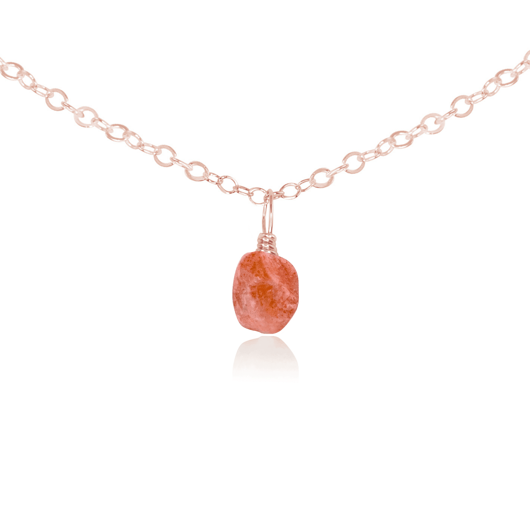 Natural Tiny Rough Sunstone Gemstone Pendant Choker Necklace for Women - Boho Crystal Healing Jewelry for Energy Balance & Spiritual Protection | Perfect for Yoga, Meditation & Everyday Wear