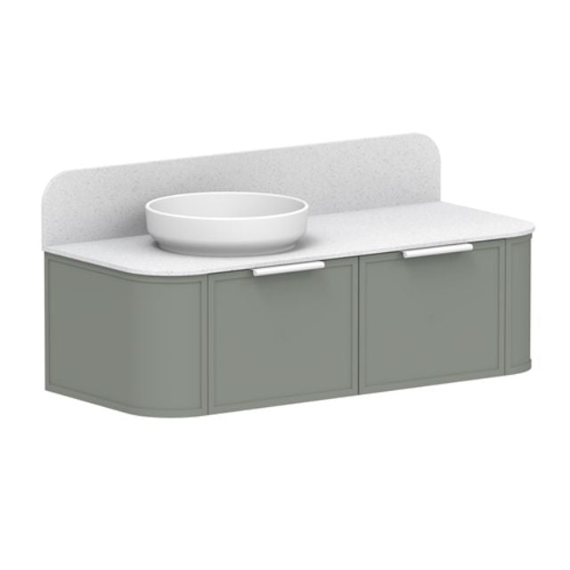 ADP Flo Wall Mounted Bathroom Vanity - Modern Floating Vanity with Sink for Small Space Bathroom Remodel