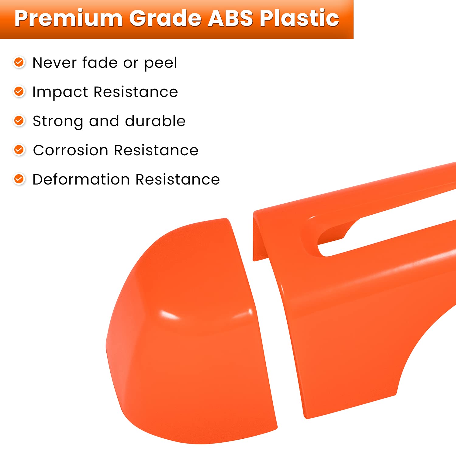 Jeep Wrangler Door Handle Covers 2018-2024 | 5PCS Orange Trim for JL/JLU - Off-Road Protection
