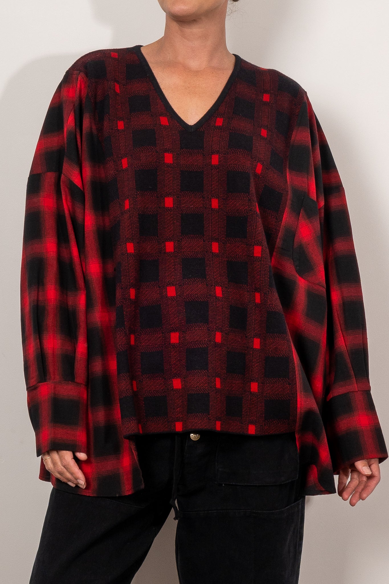 M.A. Dainty Checkers Women's Tops - Stylish Checkered Blouse for Casual Wear & Office Outfits | Perfect for Everyday Fashion and Work Attire