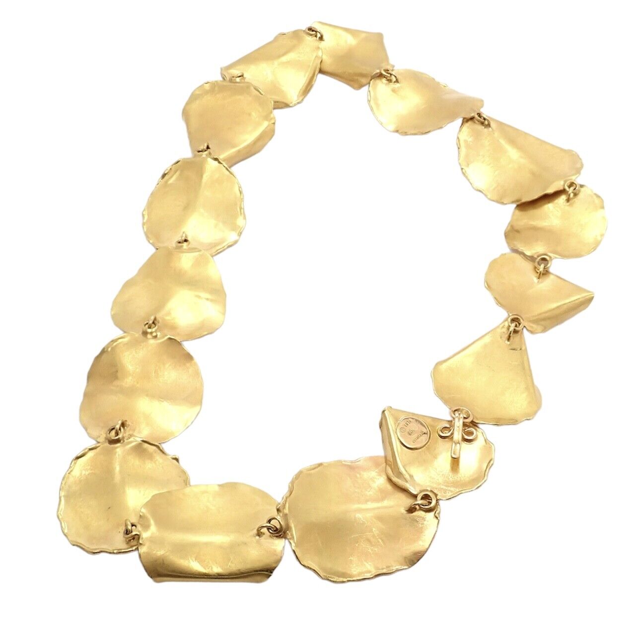Authentic Tiffany & Co Angela Cummings 18k Yellow Gold Rose Petal Necklace Vintage 1979 - Elegant Jewelry Gift for Women, Perfect for Weddings, Anniversaries & Special Occasions