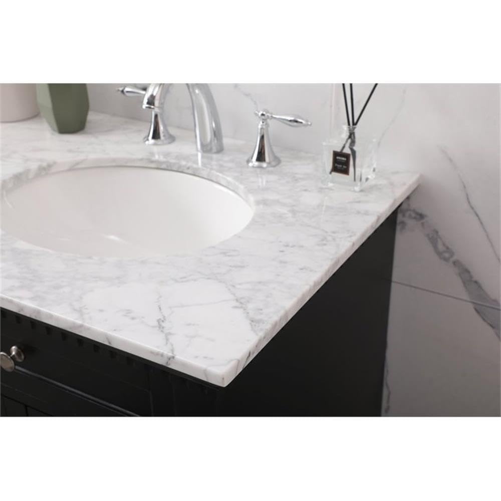 Modern Under Sink Bathroom Storage Organizer Cabinet - 28 Inch Elegant Black LED Double Ring Chandelier for Bathroom & Kitchen Decor - Perfect for Small Space Organization & Stylish Lighting