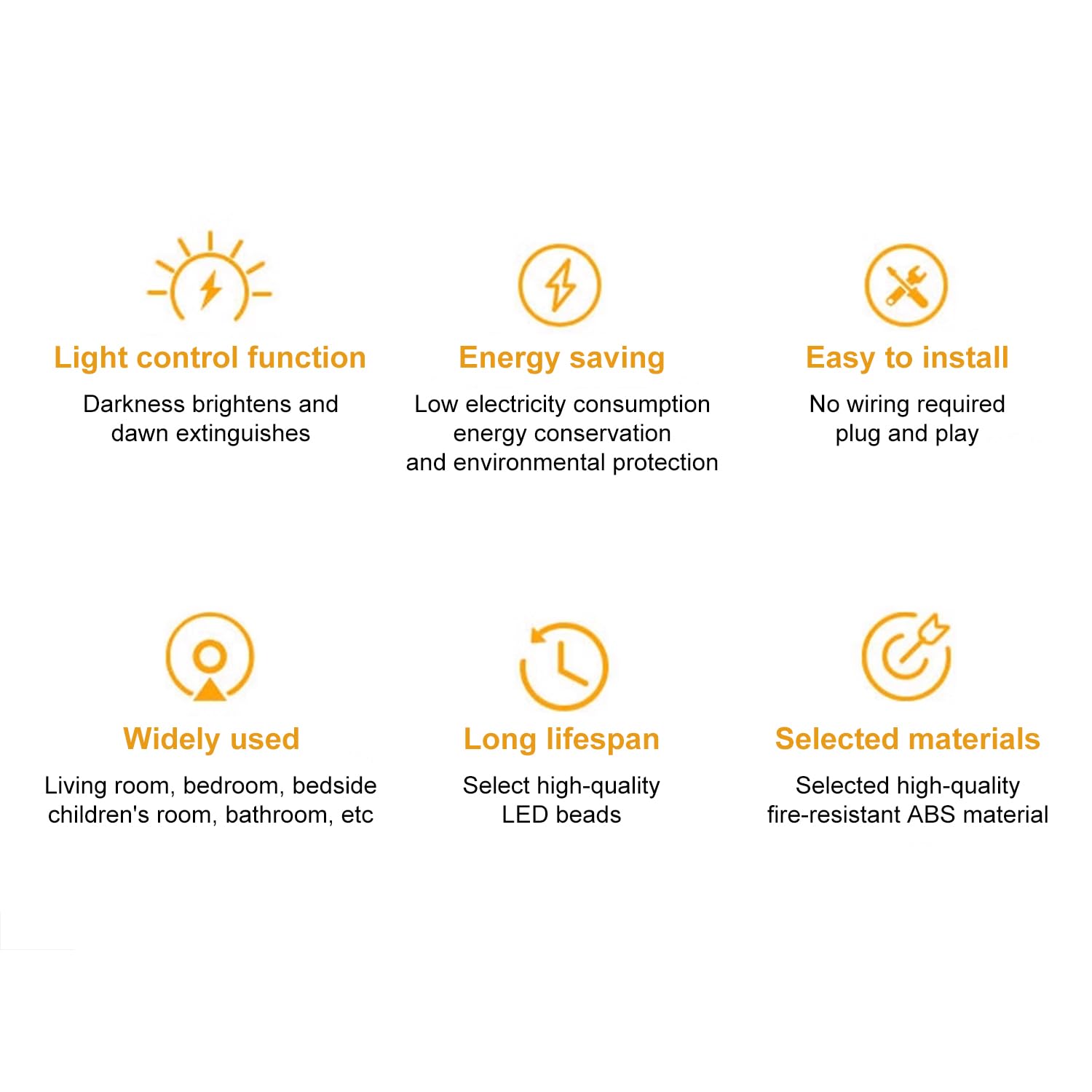Othmro 4Pcs Plug-in LED Night Light with Auto Dusk-to-Dawn Sensor - Warm White ABS Christmas Bulb (L65×W65×H68) for Bedroom, Kitchen, Hallway - Energy Saving Bedside Lamp with EU Plug | Perfect for Nighttime Safety, Kids' Rooms & Holiday Decor