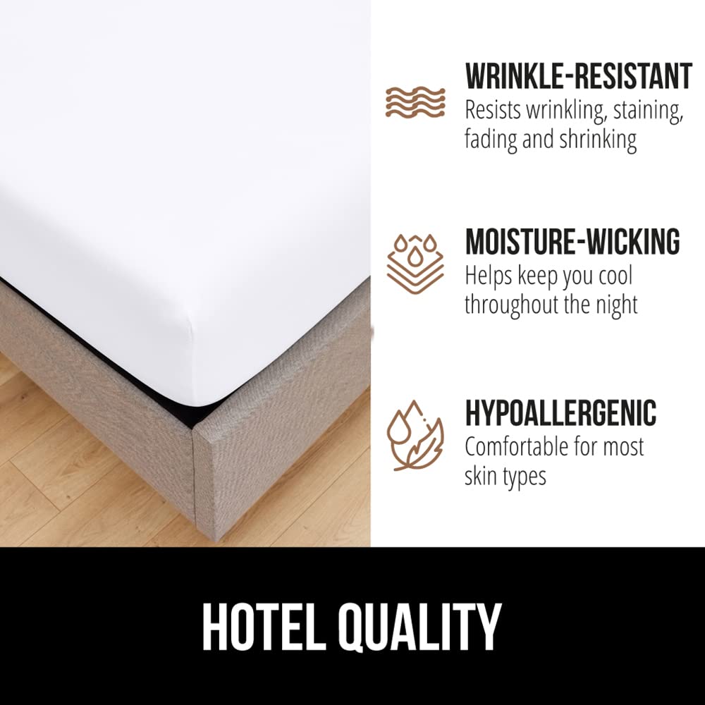 GORILLA GRIP Fitted Sheet - Full Size Deep Pocket, Soft Microfiber for Bed Comfort