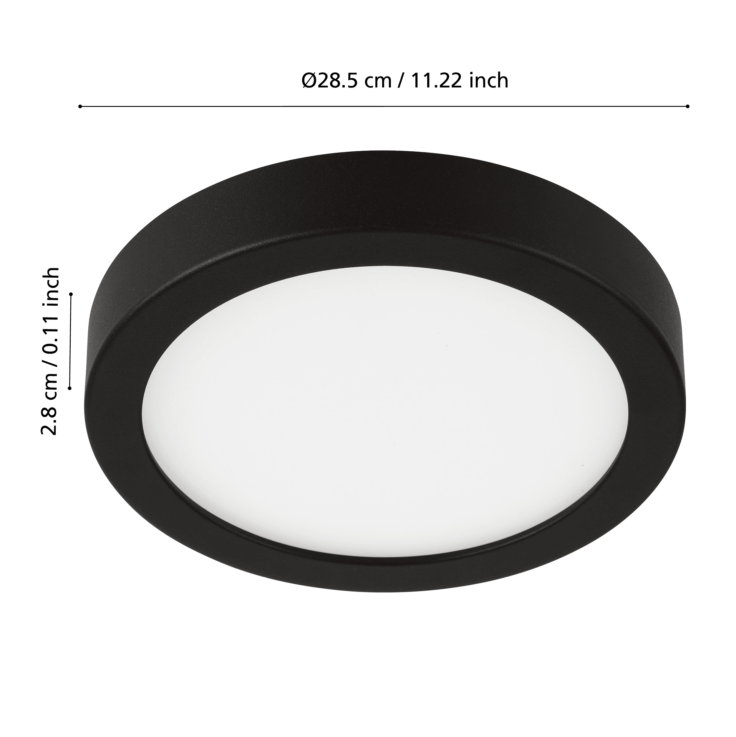 Eglo Connect Fueva Z Smart LED Black Flush Mount Ceiling Light - Dimmable WiFi-Enabled for Bedroom, Living Room & Kitchen Lighting