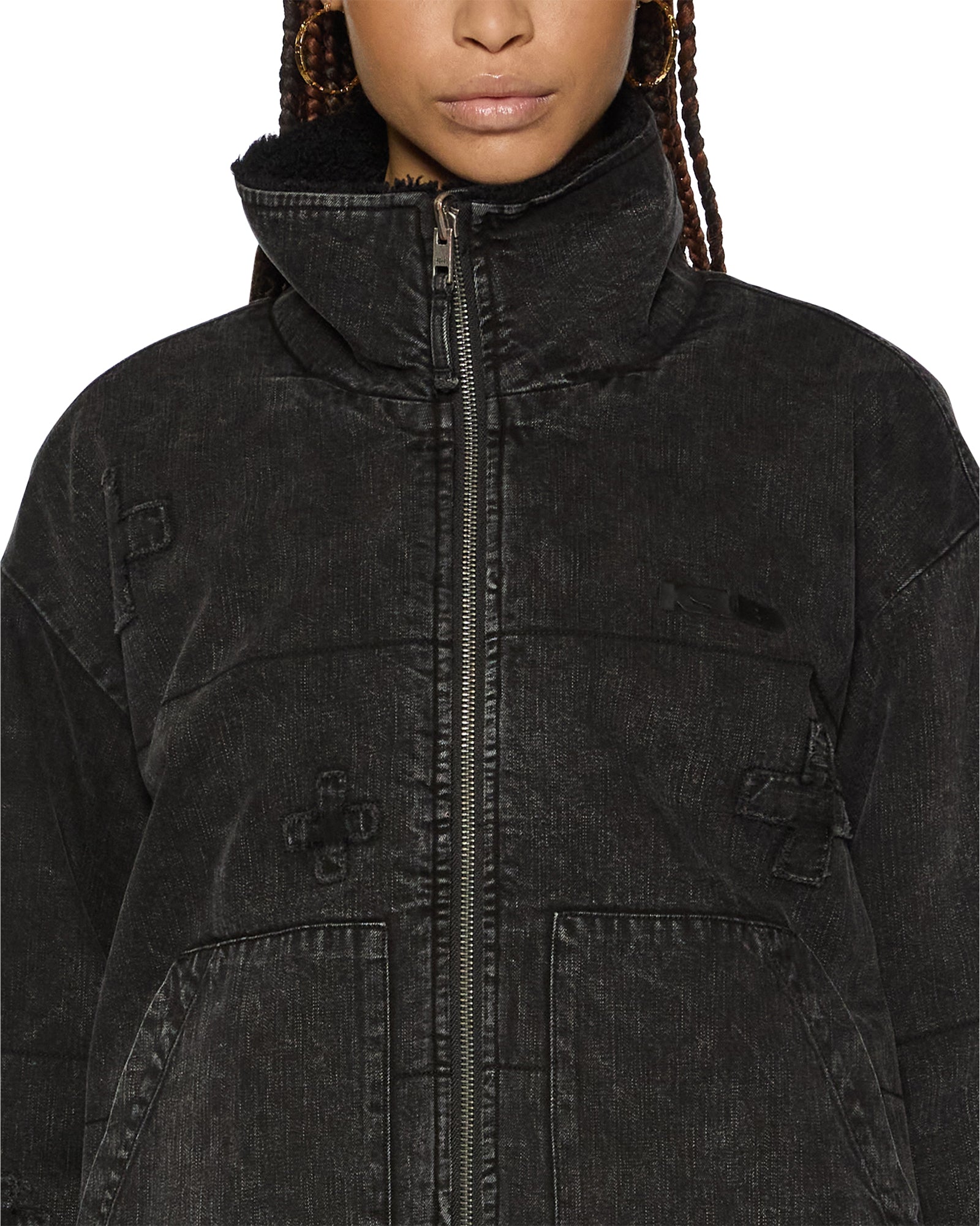 Reversible Puffer Jacket for Men & Women - Noir Kraftwerk/Black - Lightweight Warm Winter Coat for Outdoor Activities & Travel