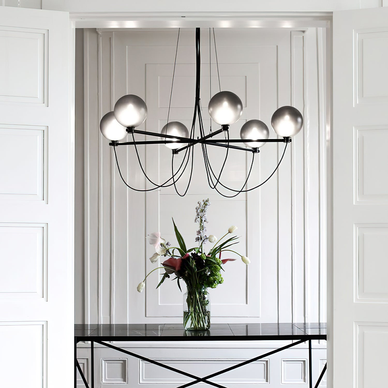 Bagnoregio Chandelier - Elegant Crystal Ceiling Light Fixture for Dining Room, Living Room & Bedroom Decor