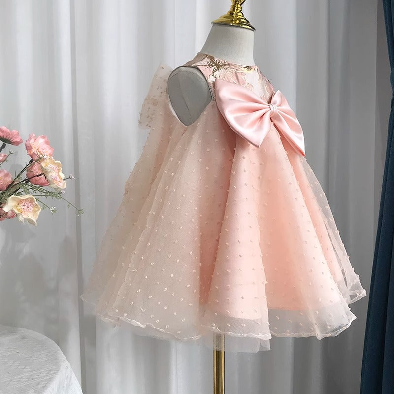 Beautiful White First Communion Dress for Baby Girls - Toddler Princess Party Gown for Birthday & Special Occasions
