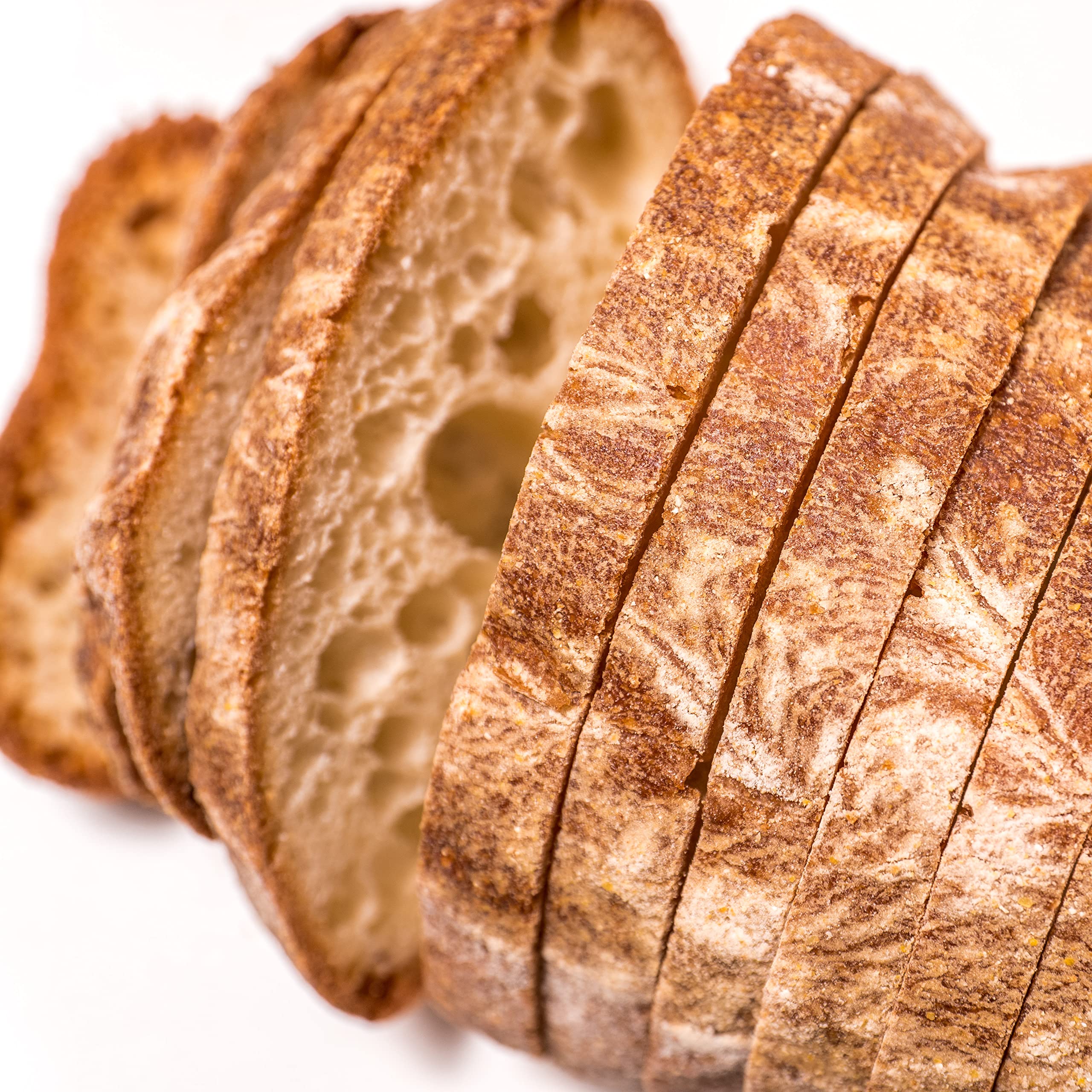 Artisan Ciabatta Rustica Bread - Handmade, All Natural, High Fiber, Sliced Loaf (4-Pack) | Perfect for Sandwiches, Toast & Charcuterie Boards