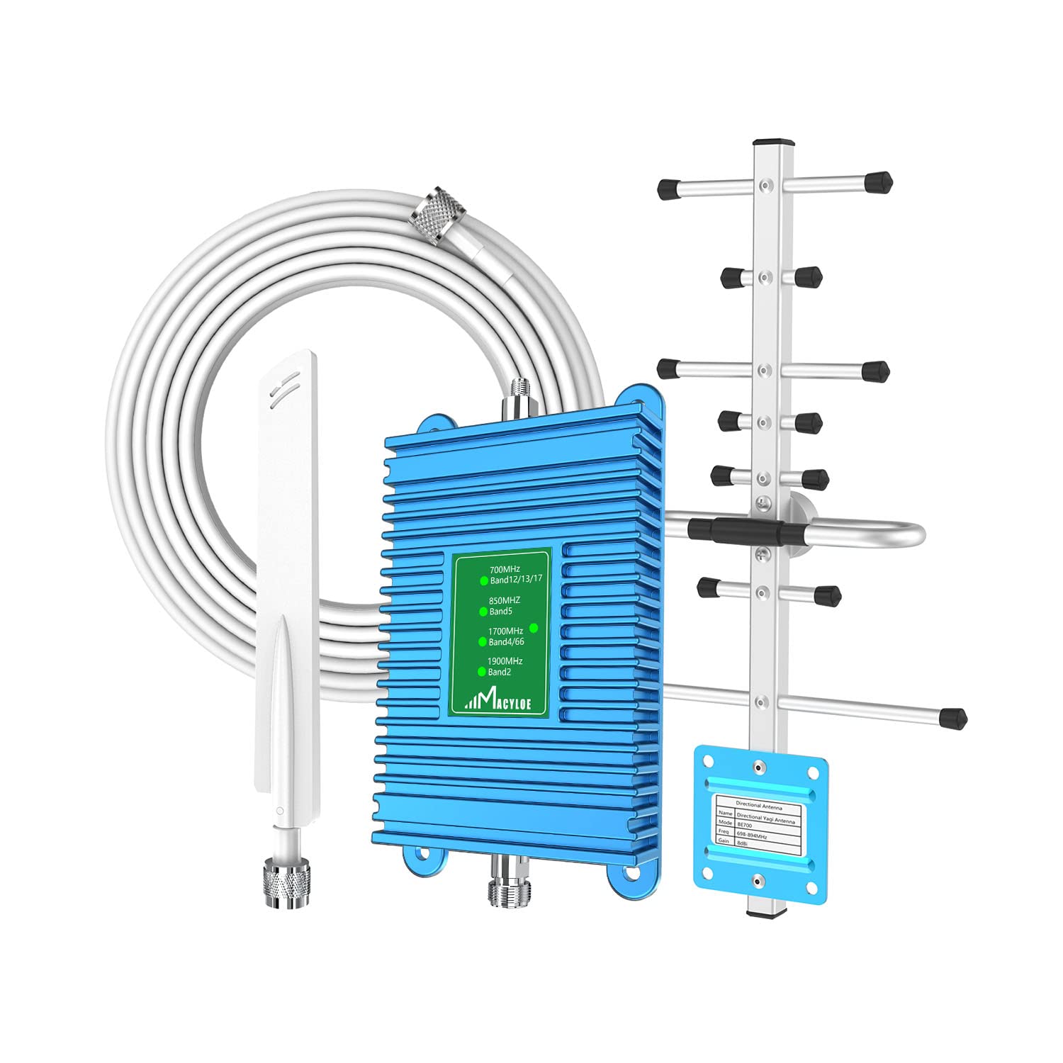 Best Cell Phone Signal Booster for Home - 3G/4G/5G LTE Compatible with All US Carriers (Verizon, AT&T, T-Mobile, US Cellular) - Supports Bands 2/4/5/12/13/17 - Enhances Cellular Voice & Data - Perfect for Rural Areas, Basements & Weak Signal Zones