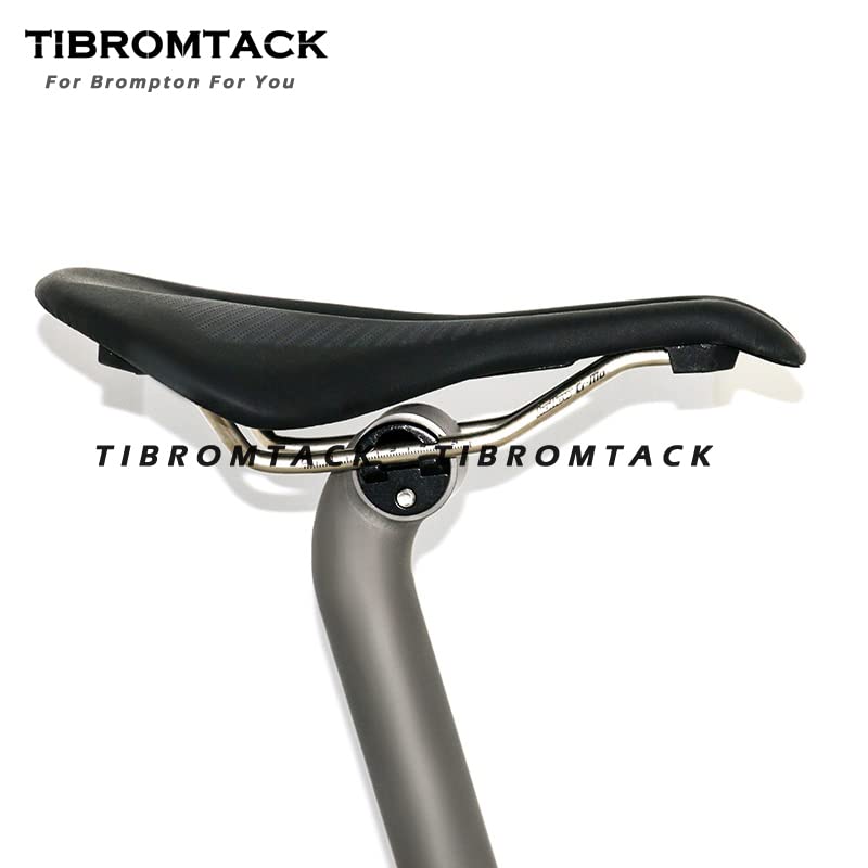 Premium Titanium Gooseneck Seat Post for Brompton Folding Bikes - 31.8mm Diameter, 550/580mm Length, Grade 9 Ti Material - Lightweight & Durable Bicycle Saddle Accessory for Urban Commuting & Travel
