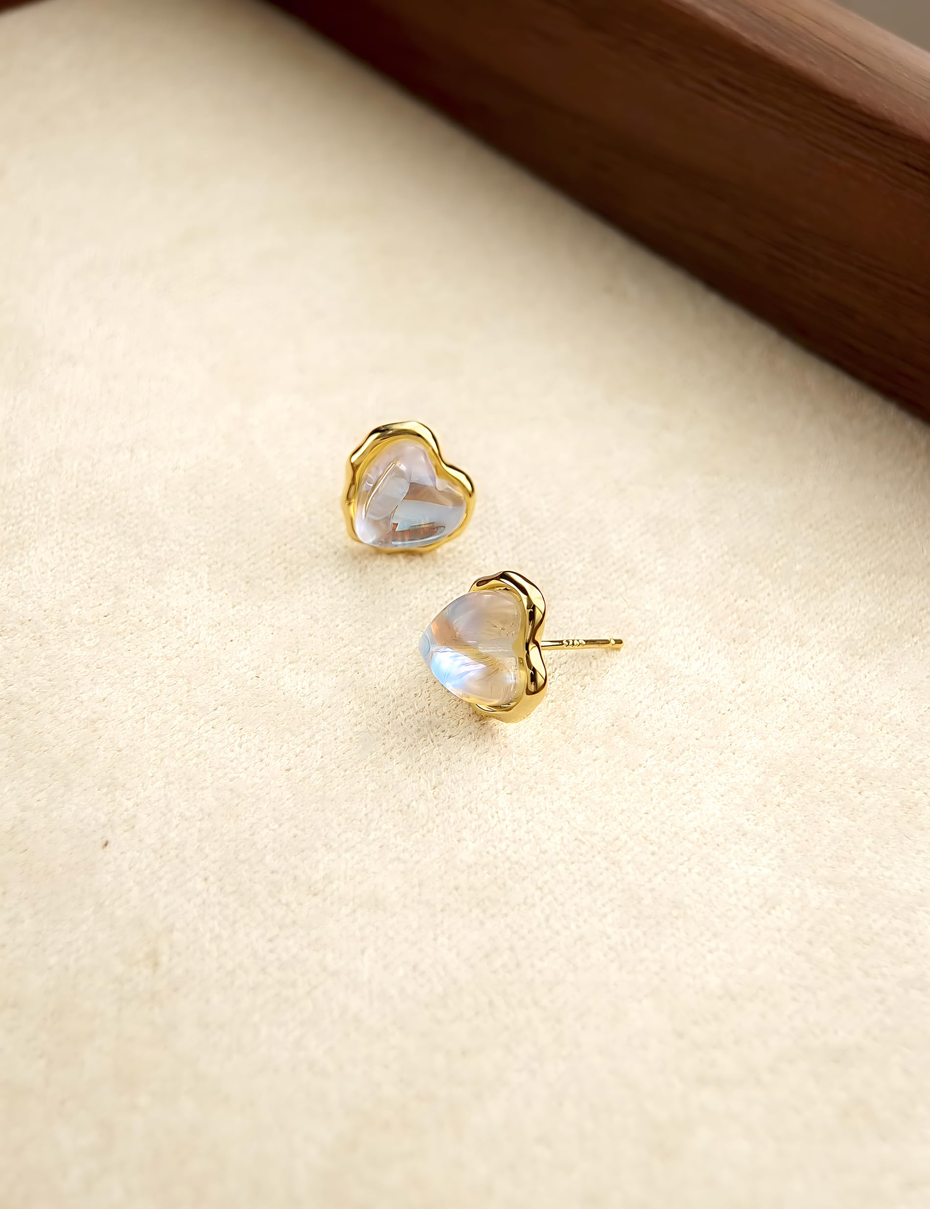 Cubic Zirconia Heart Stud Earrings for Women - 14K White Gold/Gold Plated Dainty Earrings - Perfect for Valentine's Day, Anniversary & Everyday Wear