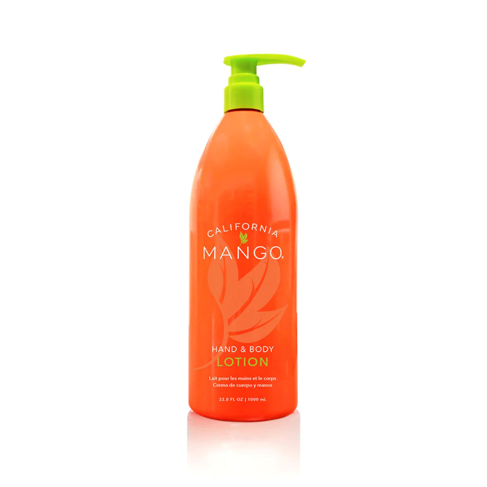 Mango Scented Hand & Body Lotion - 1000ml (33.8oz) Moisturizing Cream for Dry Skin - Hydrating & Nourishing for All Skin Types - Perfect for Daily Use at Home, Office & Travel