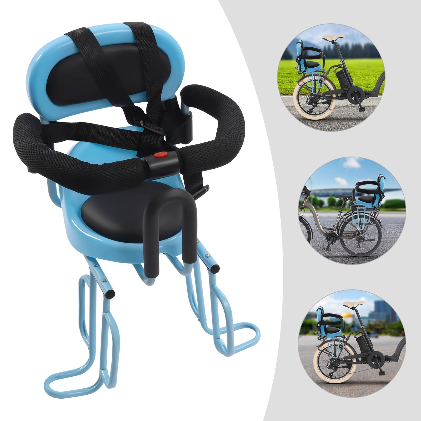 Rear Mount Baby Bike Seat for Kids 6 Months to 6 Years - Safe & Comfortable Toddler Child Seat for Adult Bicycles - Perfect for Family Rides, Commuting & Outdoor Adventures