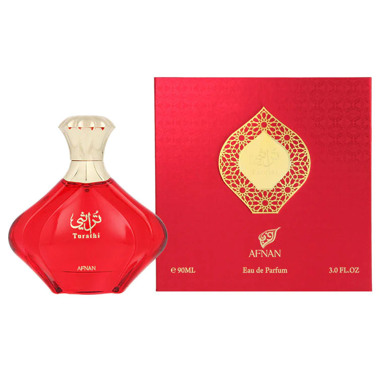 Afnan Turathi Red 90ML EDP Spray for Women - Luxury Arabian Perfume with Long Lasting Fragrance - Perfect for Evening Events, Date Nights & Special Occasions