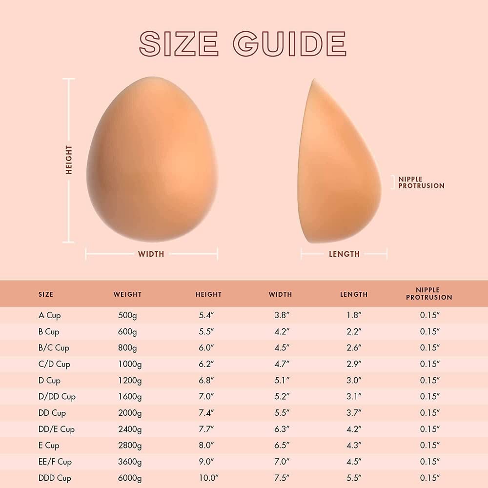 Premium Silicone Breast Forms for Transgender, Mastectomy & Crossdressers | Natural-Looking Prosthetic Breasts for Women | B Cup 600g Nude | Ideal for Daily Wear, Cosplay & Confidence Boosting